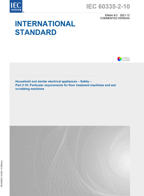 Cover IEC 60335-2-10:2021 CMV